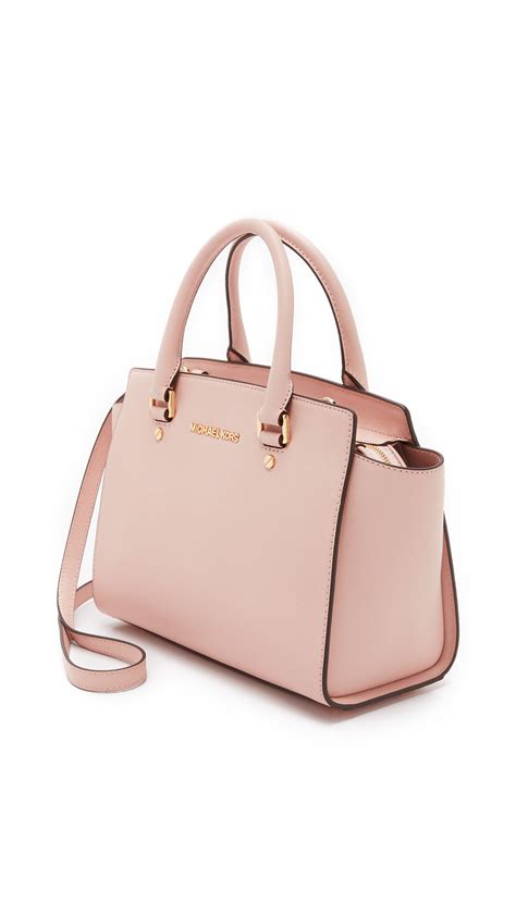 michael michael kors selma medium satchel iris|MICHAEL Michael Kors Selma Medium Satchel (Pale Pink).